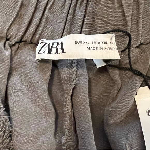 New Zara The L.A. Slouchy Fit Relaxed High Rise Linen Blend Pants XXL - Picture 12 of 16